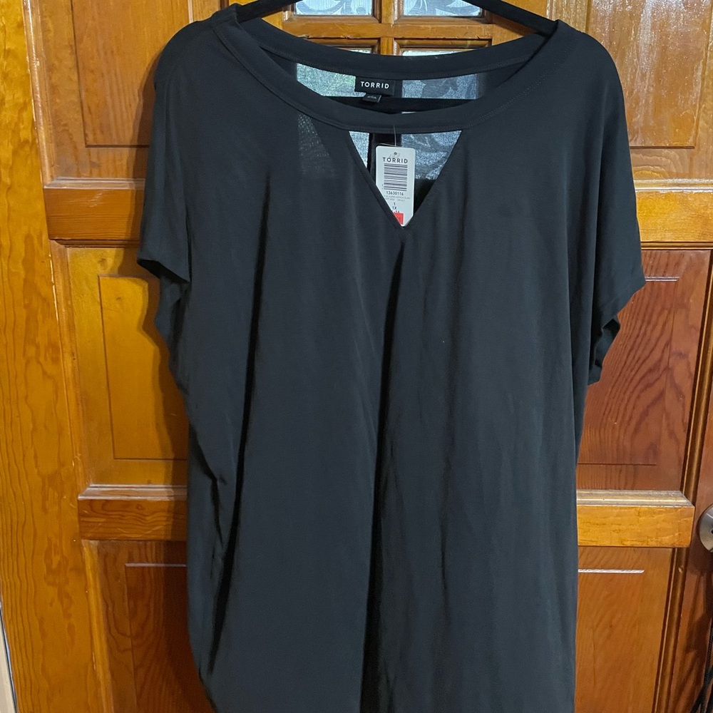 Torrid Classic Black V-Neck Blouse